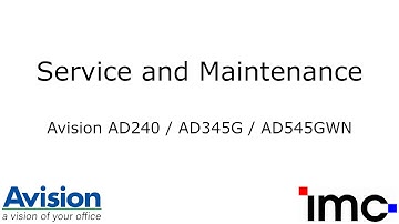 Avision AD240, AD345G and AD545GWN sheetfed scanner maintenance and troubleshooting