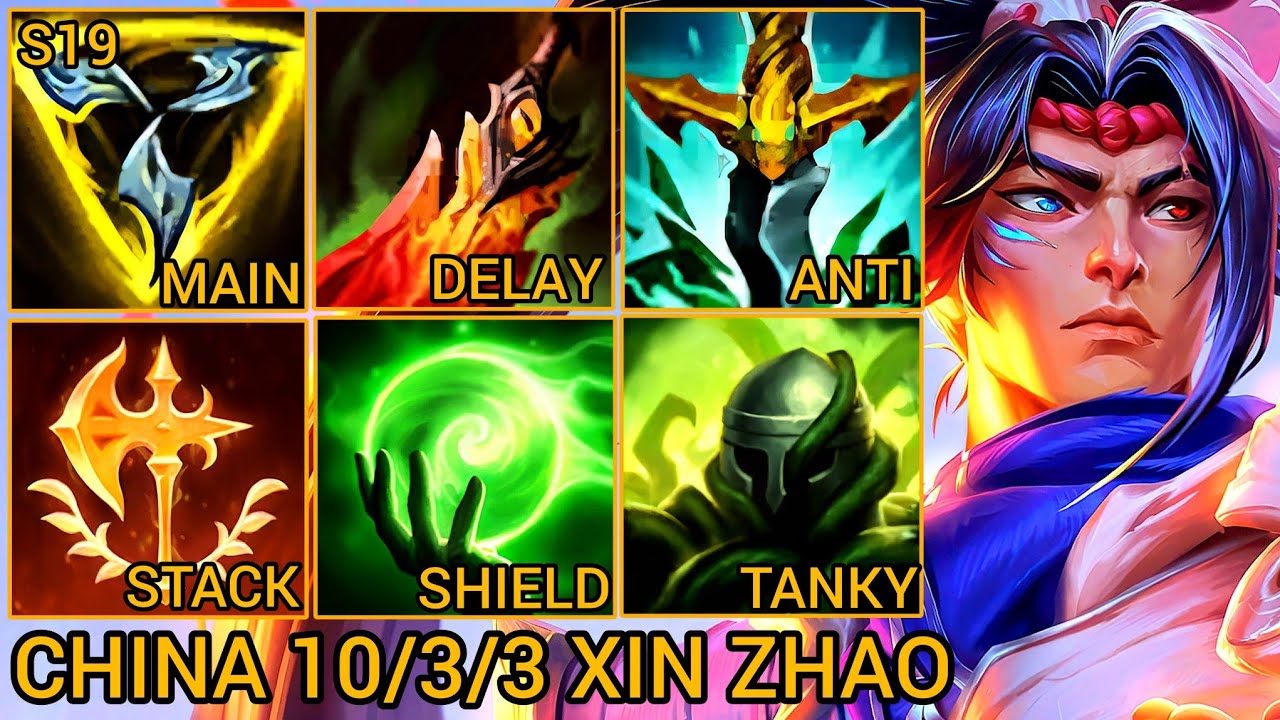 Xin Zhao MVP S Rating Jungle 10/3/3 - China Wild Rift New Build & Runes By Tiarty