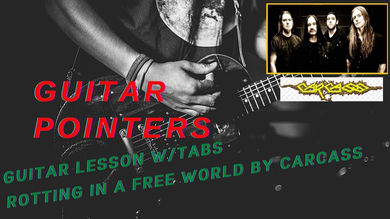 Carcass  Rotting In A Free World Guitar Lesson w/ Tabs