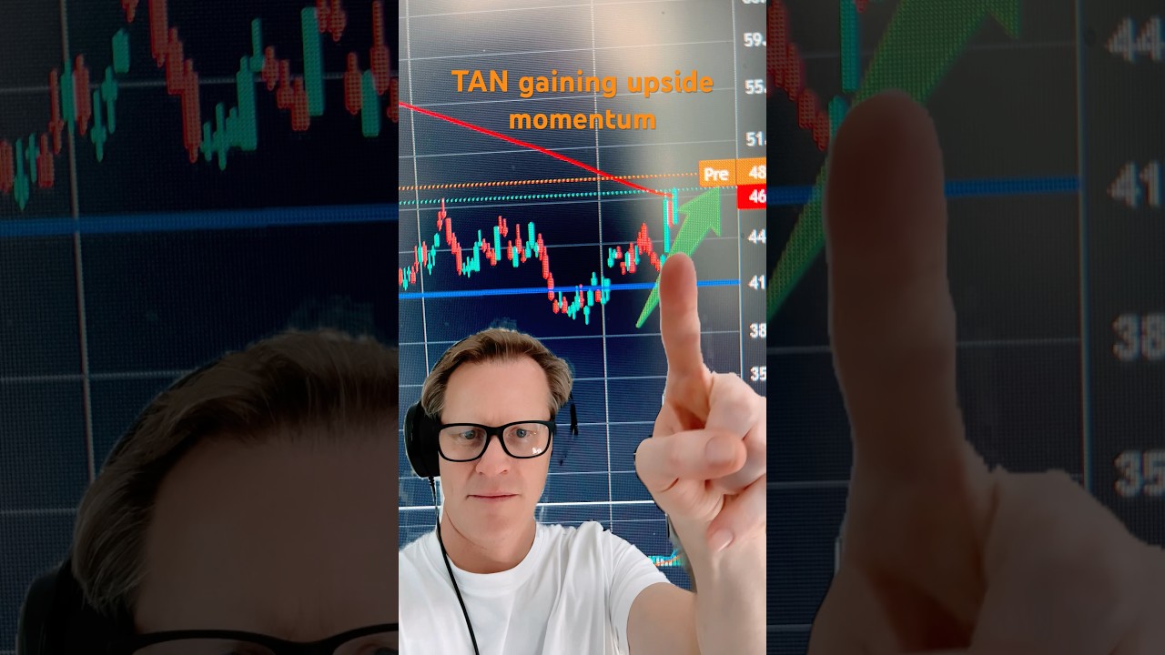 Solar Stocks via the TAN etf gaining upside momentum 👀👂