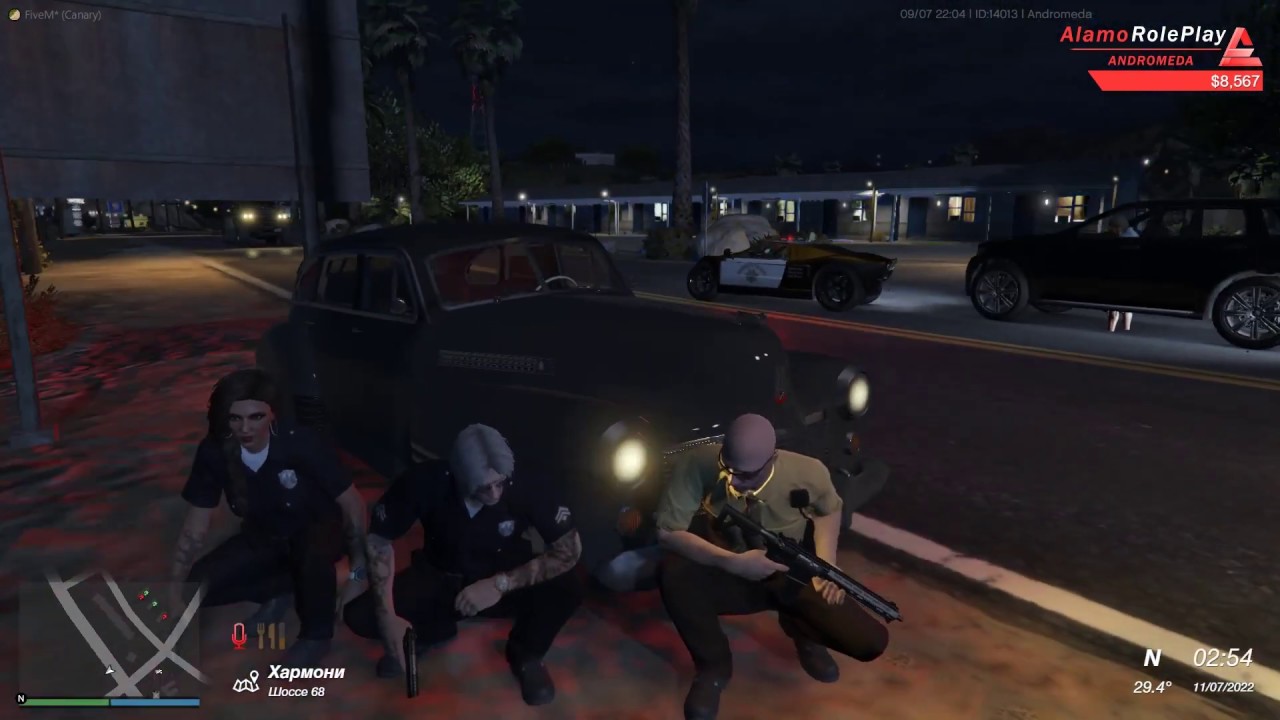 Alamo RolePlay Andromeda - уход ТС Antonio Moretti и нападение байкеров