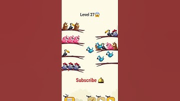 Bird sort color game #youtubeshorts #games #viralshorts #level27 #funny #gameplay #birdsortcolor