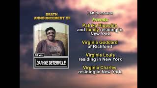 Daphne Deterville ~ Long Obituary