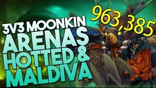 Legion Warlock Damage Is Crazy 3V3 Moonkin Arenas Ft. Maldiva