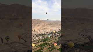 Balloon flight over valley of the kings and the nile #luxor #egypt #rivernile
