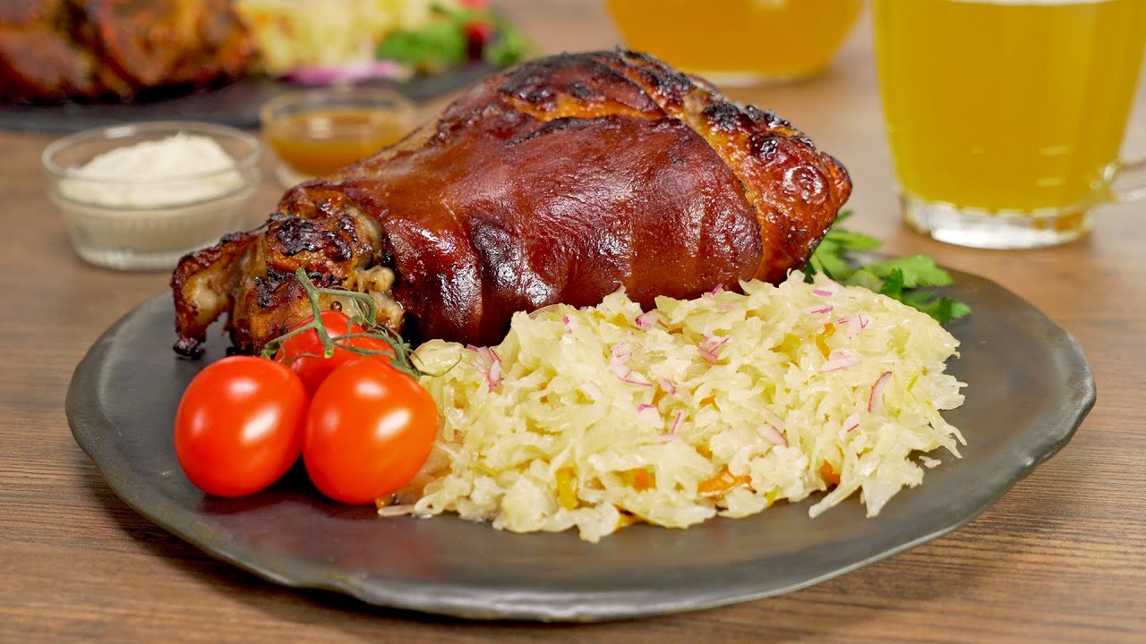 Traditional German Eisbein – Roasted Pork Knuckle. Recipe by Always Yummy!