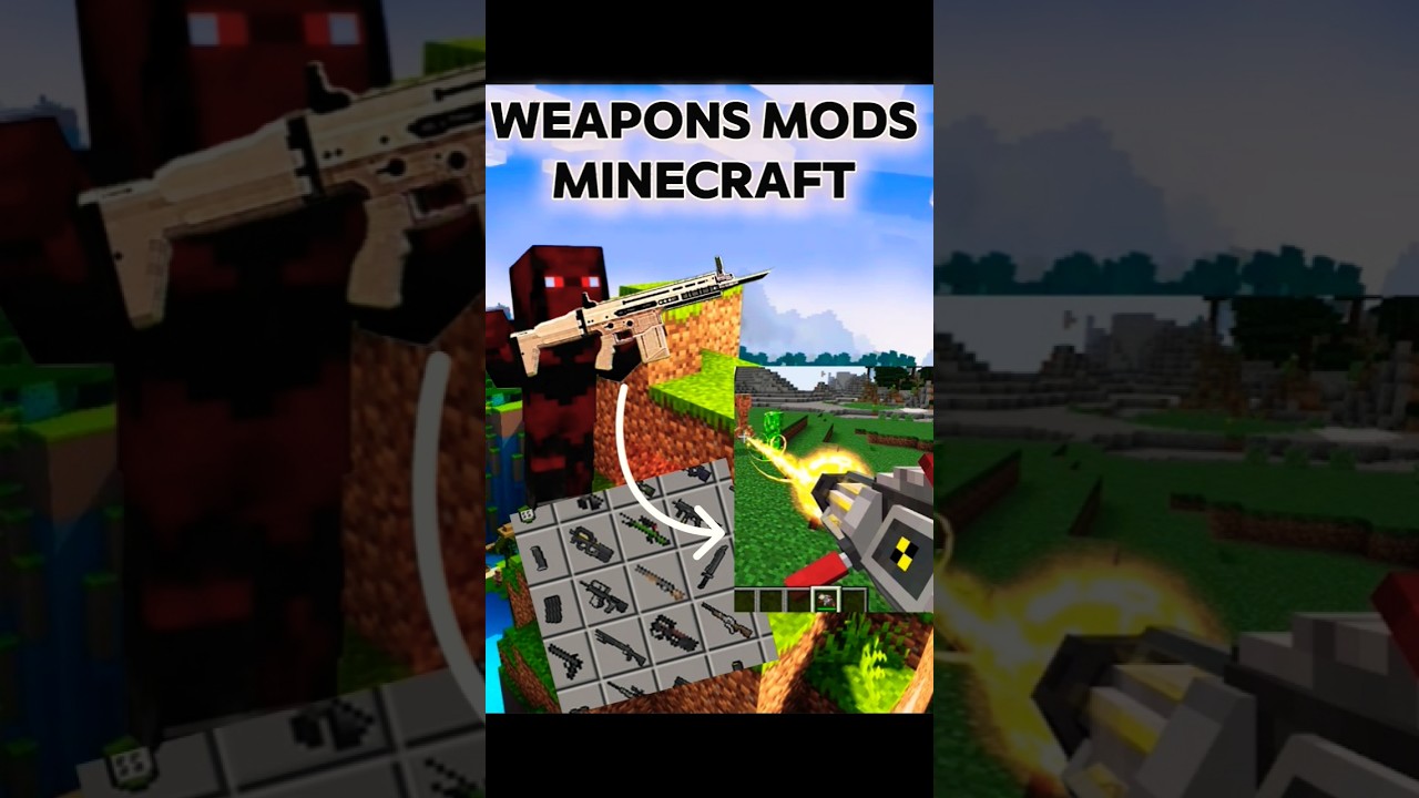 weapons mod Minecraft pe 1.21😱😱 