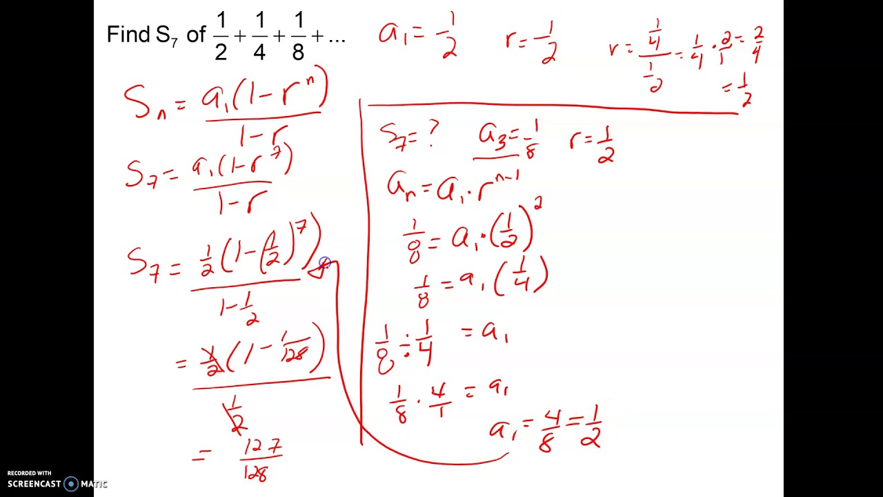 Geometric Sequences and series Part 4 - YouTube