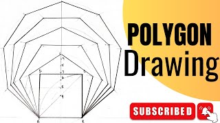 How to draw any regular polygons in engineering drawing