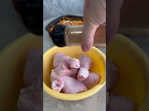 Курица с перловой кашей #рецепты #youtubeshorts #перловка #курица #обед #ужин #еда #вдуховке