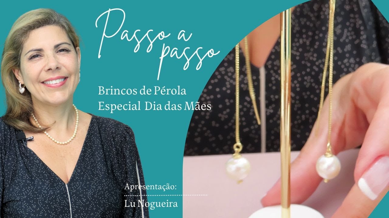 Passo a Passo: Brincos de Pérola Natural com tulipa de fio - Pedra Mística