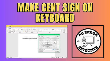 How to Make a Cent Sign on a Keyboard