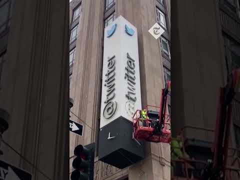 Twitter takes down HQ's blue bird for 'X' rebrand