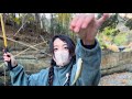 【田舎暮らし】寒すぎ!!真冬の川で釣りした結果、夕飯がまさかの雑草