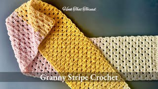 Crochet Granny Stripe Scarf/muffler Crochet for Beginners