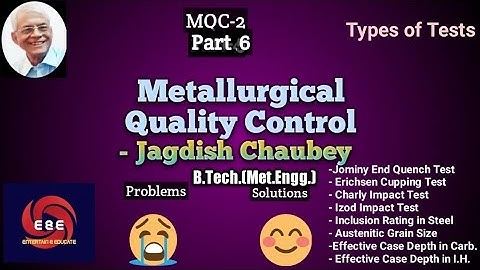 MQC-2, Part 6 on How to determine Austenitic grain size of Steel- Jagdish Chaubey