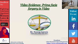 Video Evidence: Prima-Facie Forgery Detection