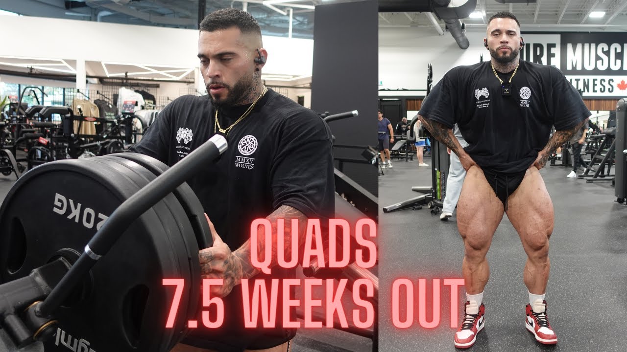 LEG DAY 7.5 Weeks Out!! - Quad Focused
