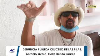 Denuncia publica, alcantarillado en el Crucero de las Pilas