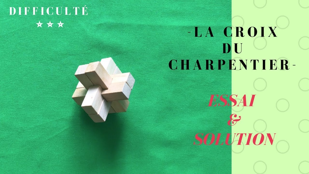 Casse-Tête Croix du Charpentier en Bois