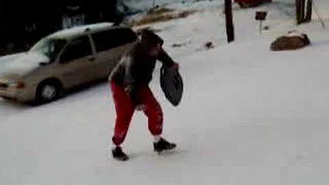 Sliding in the Snow.
