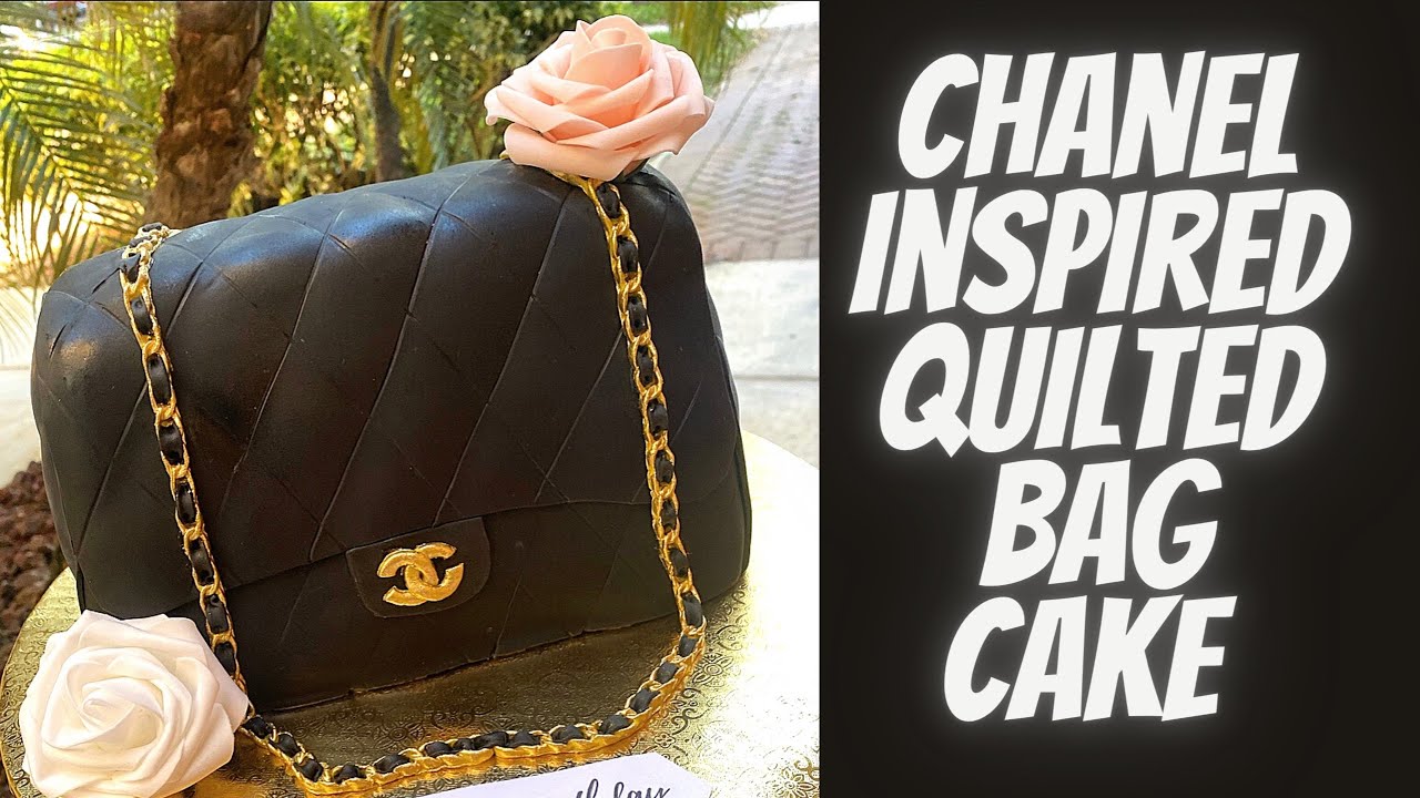 3D Louis Vuitton handbag shaped cake in Chanel pink fondan…