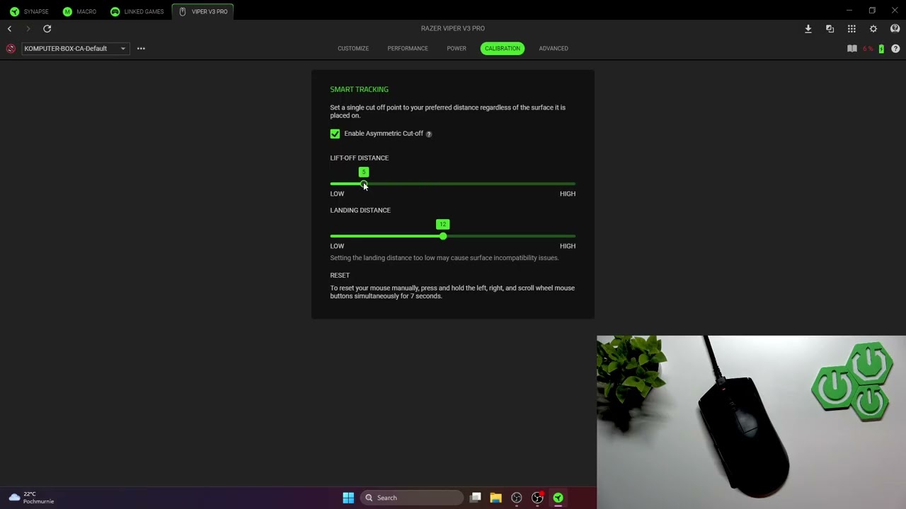RAZER Viper V3 Pro – How to Calibrate Mouse and Reset Settings