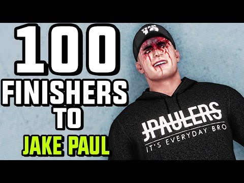 WWE 2K18 - 100 Finishers To Jake Paul!