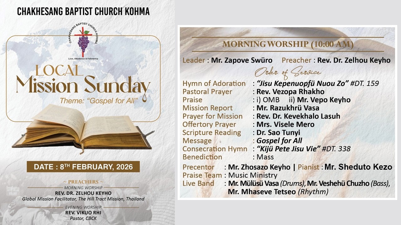 Local Mission Sunday  |  February 8, 2026