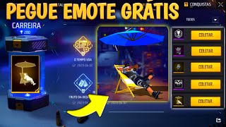 RESGATE EMOTE GRÁTIS NO FREE FIRE | NOVO EVENTO DO FREE FIRE| COMO FUNCIONAM AS CONQUISTAS FF