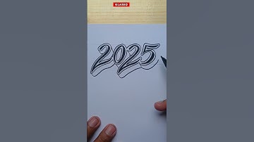 3D Drawing 2025 For Beginners / Happy New Year / How To Write Art On Paper / Draw Easy