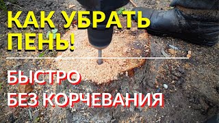 Как Убрать Пень без корчевания на Дачном участке.