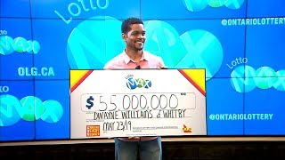 35-year-old father reacts after winning $55M Lotto Max jackpot