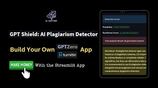 Build your own GPTZero and Turnitin like App: AI Plagiarism Detector Tool screenshot 5