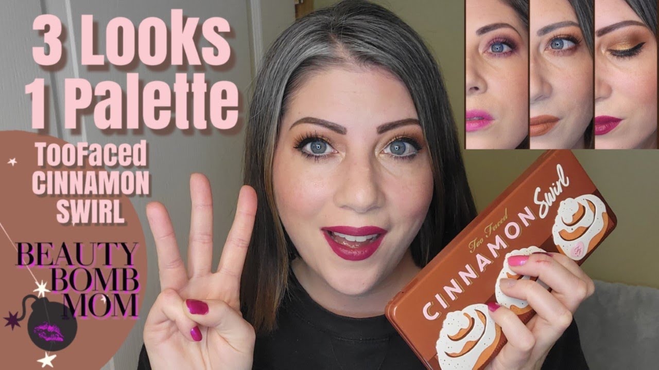 TooFaced Cinnamon Swirl - 3 Looks, 1 Palette! Beauty Bomb Mom