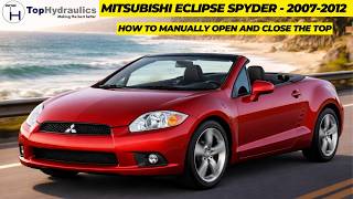 Mitsubishi Eclipse Spyder - How to Manually Open and Close the Top screenshot 5