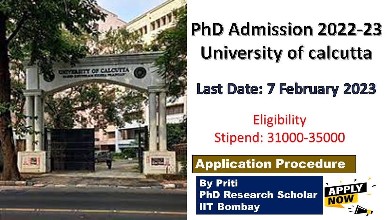 University of Calcutta Phd admission|Phd admission University of ...