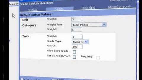 CBE - Grade Book Preferences -- Part 2 Setup