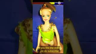 diy barbie saree and blouse using old dupatta |barbiesaree shorts dolldress sareedraping