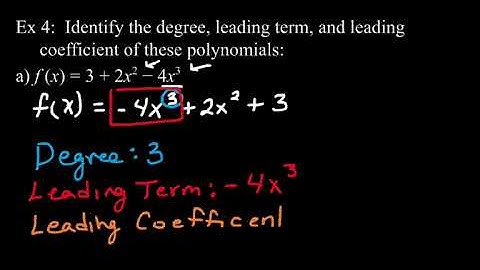 CA Section 3.1 (Power Functions and Polynomials)