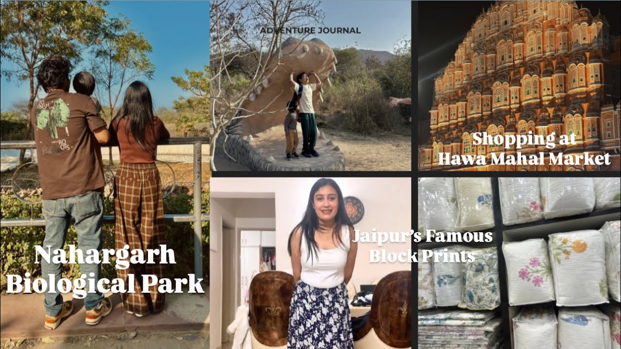 Nahargarh Biological Park 🐅 | Block Prints Shopping at Hawa Mahal Market in Jaipur🛍️