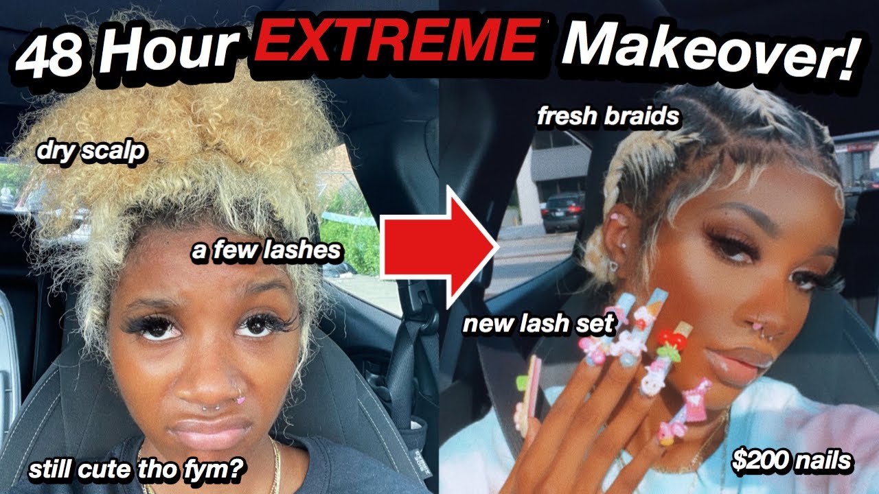 VLOG: EXTREME 48 HOUR GLOW UP TRANSFORMATION!!!!! *i spent dang near $500* | Localblackchild