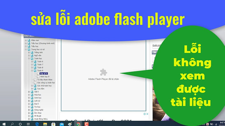 Lỗi adobe flash player không xem được video năm 2024
