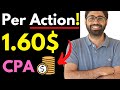 1.6$ Per Action (CPA Marketing Tutorial For Beginners)