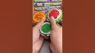 🍉DIY Mini Paper Squishy🍊!? #papersquishy #squishy #diy #diycrafts #crafts #craft #cutecrafts ￼
