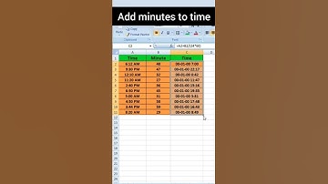 add minutes to time in excel #shorts #excel #exceltipsandtricks #exceltutorial #exceltips