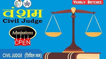 CIVIL JUDGE examination complete information vedio (vansham courses)