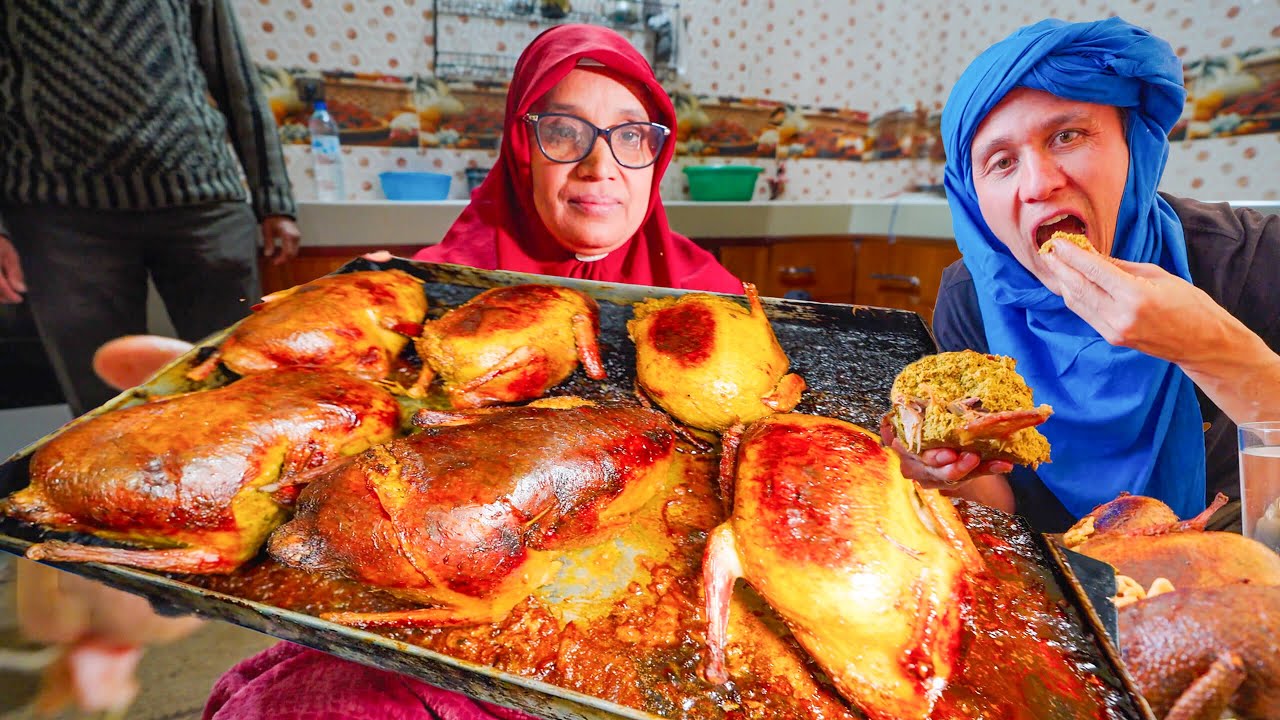 Unbelievable Moroccan Food!! STUFFED PIGEONS + Medfouna! | Morocco, North Africa Unbelievable Moroccan Food!! STUFFED PIGEONS + Medfouna! | Morocco, North Africa