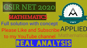 CSIR NET Maths||30-November 2020|| Q. ID- 7720331021 ||Full Solution|| Real Analysis.