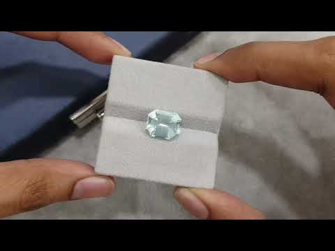 Octagon cut aquamarine 5.27 carats, Nigeria Video  № 2